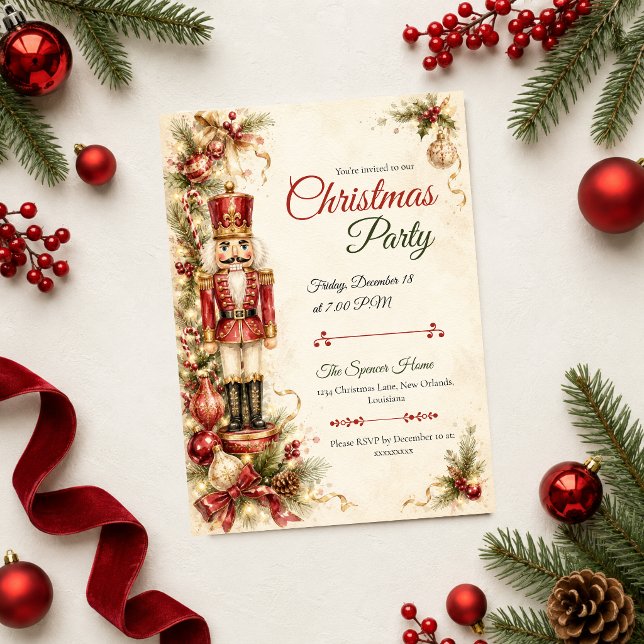 Convite Festa de Natal do Quebra-Nozes Clássico (Criador carregado)