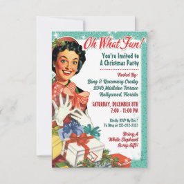 Convite Festa de Natal do Retro Gal Convide - Que Divertid