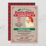 Convite Festa de Natal do Retro Santa Claus, antiga rustic<br><div class="desc">[Todos os textos são editáveis, exceto "comer, beber e Feliz Natal"]Obtenha este design de na moda agora! Ocasião: Festa de Natal, festa de Papais noeis, festa de quarteirão, evento de igreja e caridade, aquecimento doméstico, festa de aposentadoria, casa abertaTema: Natal, Estilo Papai Noel: retro, vintage, rústicaCores: vermelho, verde, tanGraphics: vintage...</div>