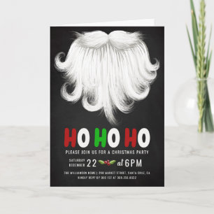 Convite Festa de Natal dos Beard Papais noeis Brancos