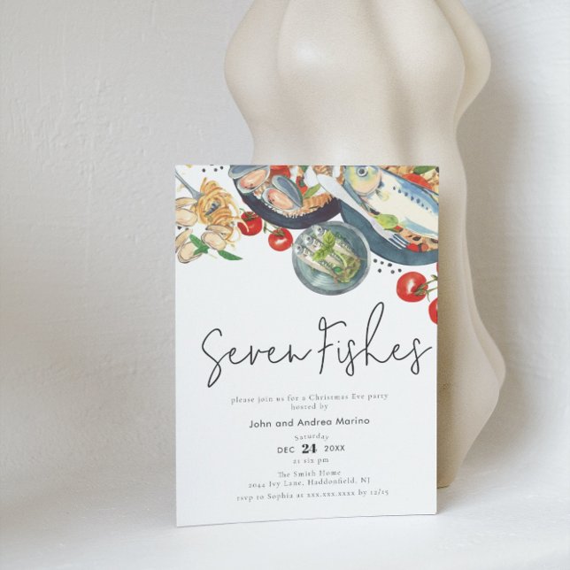 Convite Festa de Natal dos Sete Fishes Italianos da Aquare (Criador carregado)