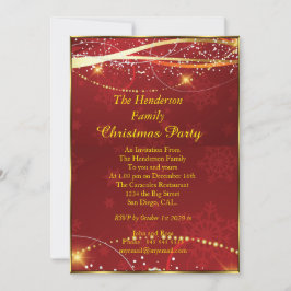 Convite Festa de Natal Dourada