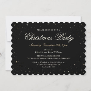 Convite Festa de Natal Dourada e Feriada Negra