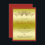 Convite Festa de Natal Dourada e Vermelha Elegante<br><div class="desc">Convite de festas de Natal elegante, moderno, vermelho e dourado, adequado para eventos familiares ou empresariais. Convidado fácil e sofisticado para as férias de Natal. Todo texto, fonte e cor da fonte são totalmente personalizáveis para atender às suas necessidades. Se você quiser ajudar a personalizar ou quiser fazer a correspondência...</div>