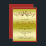 Convite Festa de Natal Dourada e Vermelha Elegante<br><div class="desc">Convite de festas de Natal elegante, moderno, vermelho e dourado, adequado para eventos familiares ou empresariais. Convidado fácil e sofisticado para as férias de Natal. Todo texto, fonte e cor da fonte são totalmente personalizáveis para atender às suas necessidades. Se você quiser ajudar a personalizar ou quiser fazer a correspondência...</div>