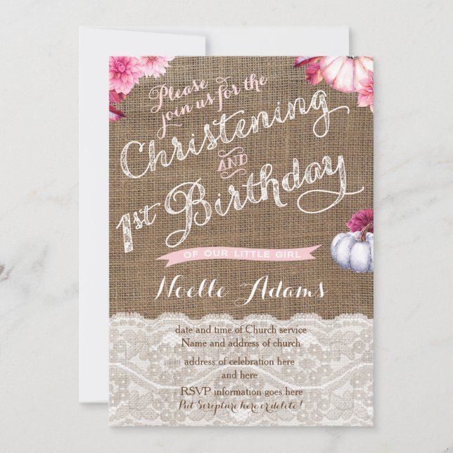 Convite Festa de Natal e primeiro aniversario no outono (Frente)