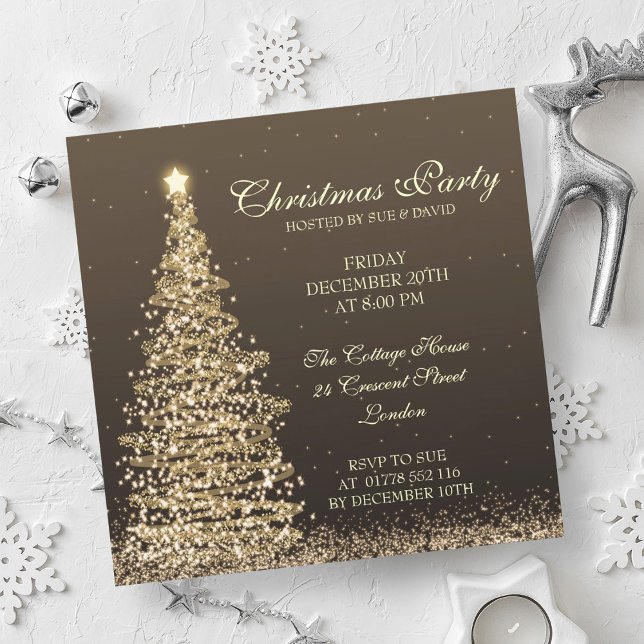 Convite Festa de Natal Elegante (Elegant Christmas Party Invitation)