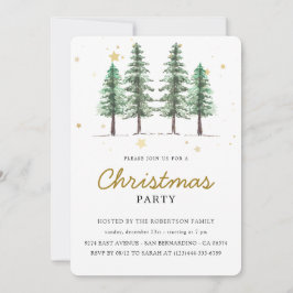 Convite Festa de Natal Elegante com Marca Personalizada