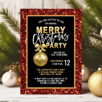 FESTA DE Natal Elegante Dourada Luminosa Vermelha