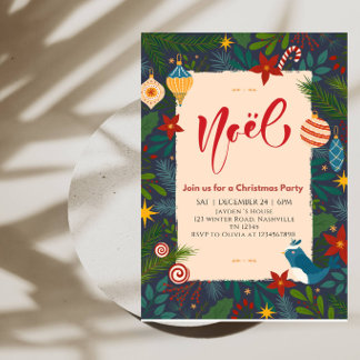 Convite Festa de Natal Elegante - Férias Festivas