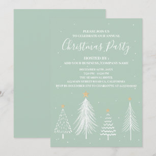 Convite Festa de Natal Elegante no Escritório Corporativo
