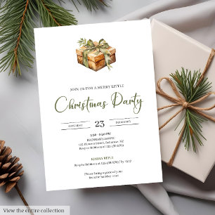 Convite Festa de Natal em aquarela terrosa aconchegante vi
