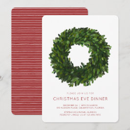 Convite Festa de Natal em Boxwood Wreath