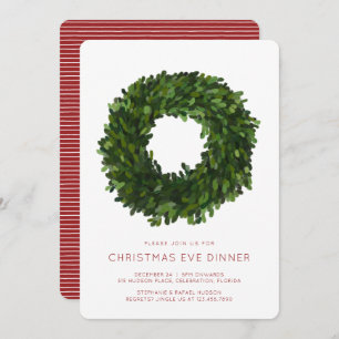 Convite Festa de Natal em Boxwood Wreath