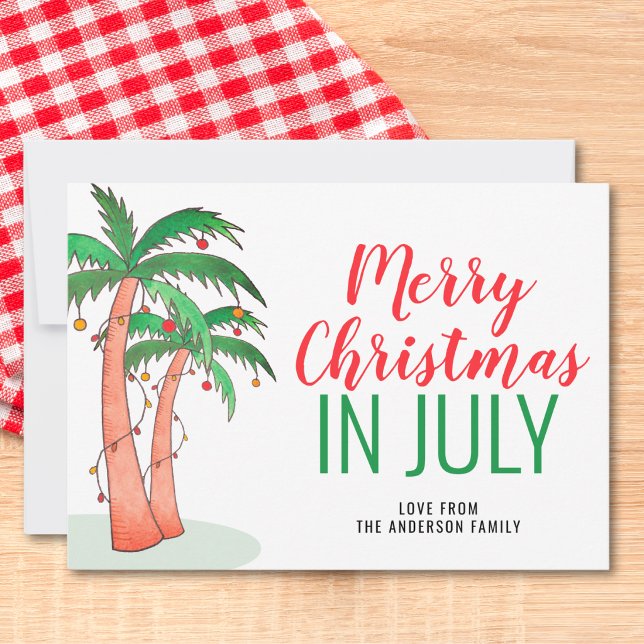 Convite Festa de Natal em Julho de Verão (Criador carregado)