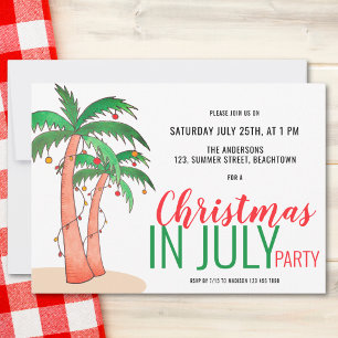 Convite Festa de Natal em Julho de Verão