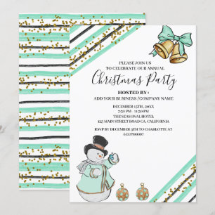 Convite Festa de Natal Engraçada no Escritório Corporativo