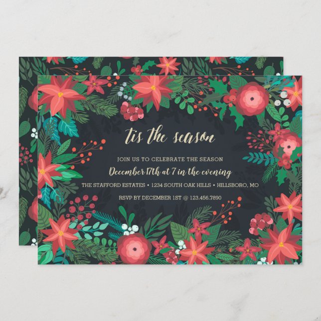 Convite Festa de Natal Esta é a Festa de Férias da Época (Frente/Verso)