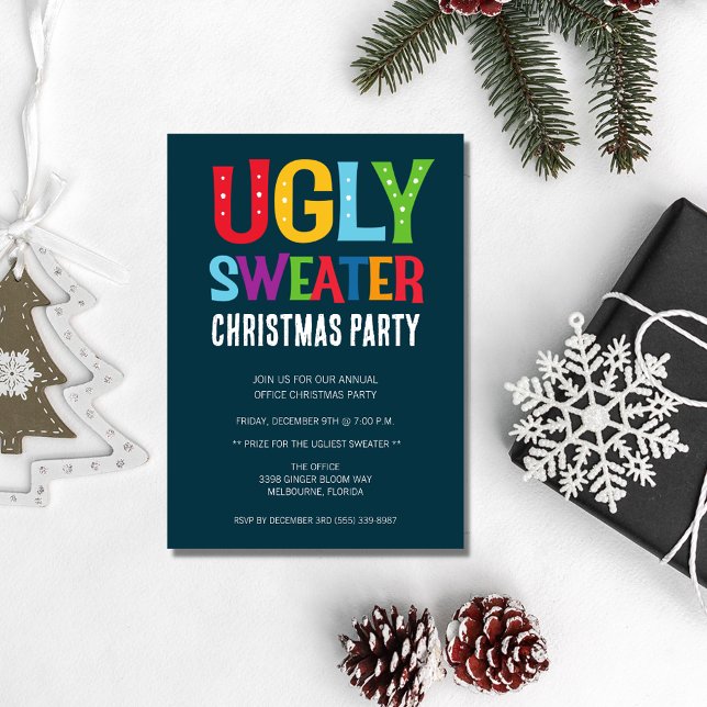 Convite Festa de Natal Feia (Ugly Sweater Christmas Party Invitation)