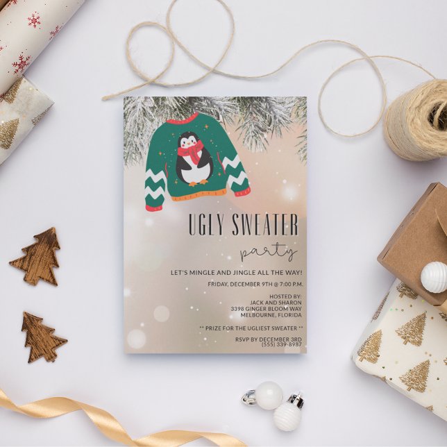 Convite Festa de Natal Feia (Ugly Sweater Christmas Party Invitation)