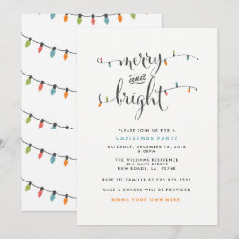 Convite Festa de Natal Feliz e Brilhante