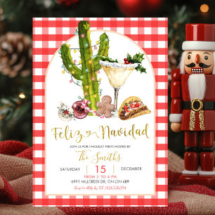 Convite Festa de Natal Feliz Navidad Mexicana de Ginga Ver