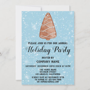 Convite Festa de Natal Festa de Férias Neve Azul