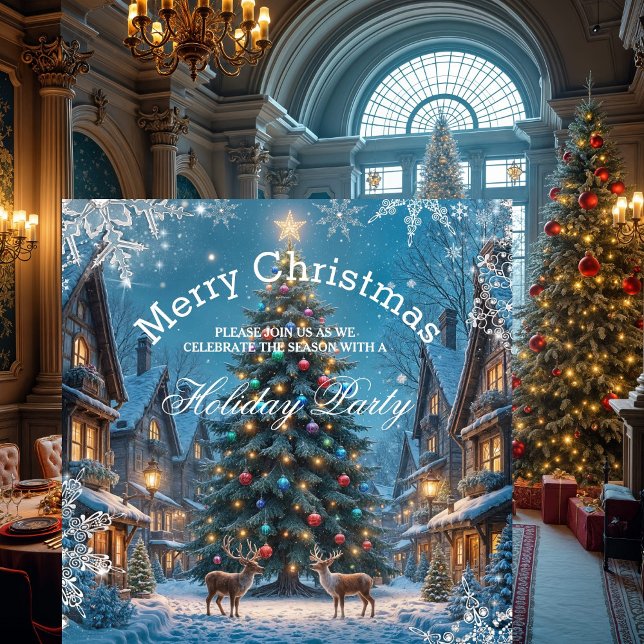 Convite Festa de Natal Festa de Natal Reinados de inverno  (Criador carregado)