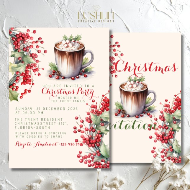 Convite Festa de Natal Festiva Felebração (Criador carregado)