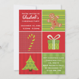 Convite Festa de Natal Festiva para Crianças Bonitas