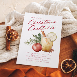 Convite Festa de Natal Festivo de Cocktails Feriado