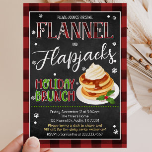 Convite Festa de Natal Flannels Flapjacks
