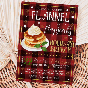 Convite Festa de Natal Flannels Flapjacks