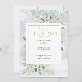 Convite Festa de Natal Flocos de Neve