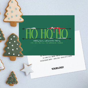 Convite Festa de Natal Funcionarios do Elf Verde Shenaniga