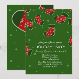Convite Festa de Natal Green Holiday
