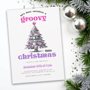 Convite Festa de Natal Groovy Little Disco Ball