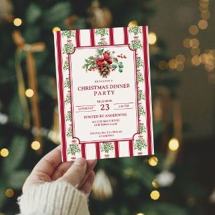 Convite Festa de Natal janta faixas de retrorreflectores v