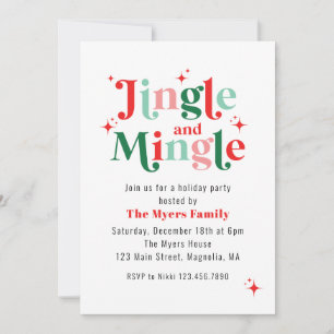 Convite Festa de Natal Jingle and Mingle