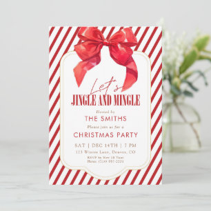 Convite Festa de Natal Jingle e Mingle com Arco Vermelho