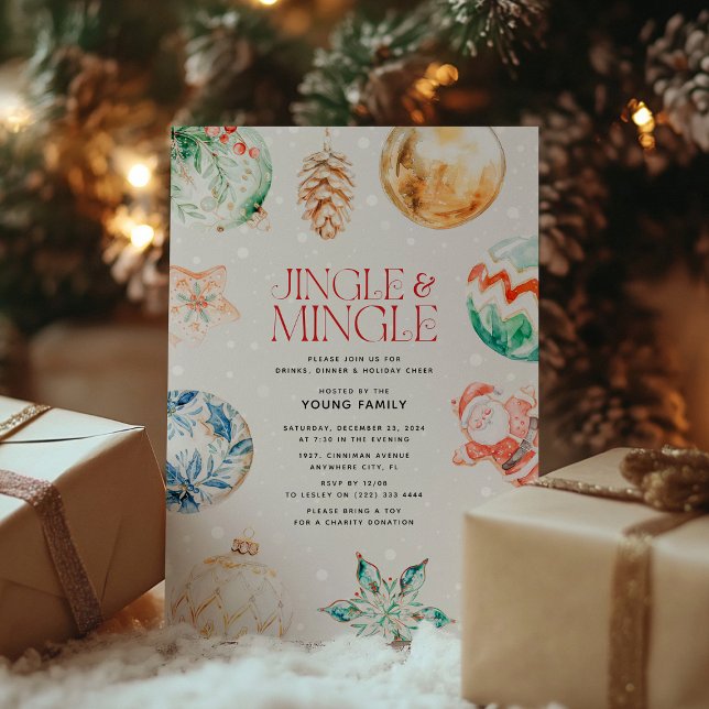 Convite Festa de Natal Jingle & Mingle (Criador carregado)