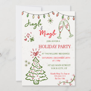 Convite Festa de Natal Jingle & Mingle