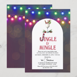 Convite Festa de Natal Jingle & Mingle Cocktail