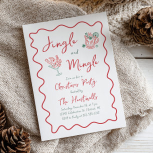 Convite Festa de Natal Jingle Mingle Doodle Caprichosa