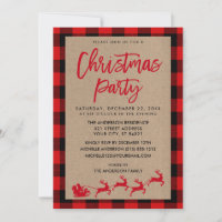 Festa de Natal Kraft Vermelho Tartan