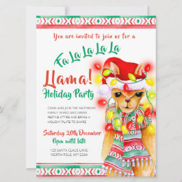 Convite Festa de Natal Llama