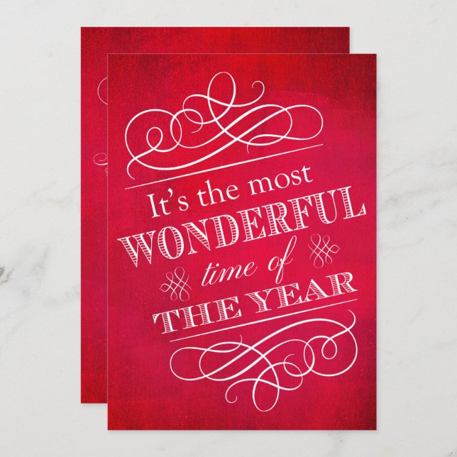 Convite Festa de Natal Maravilhosa Hora do Ano (Frente/Verso)