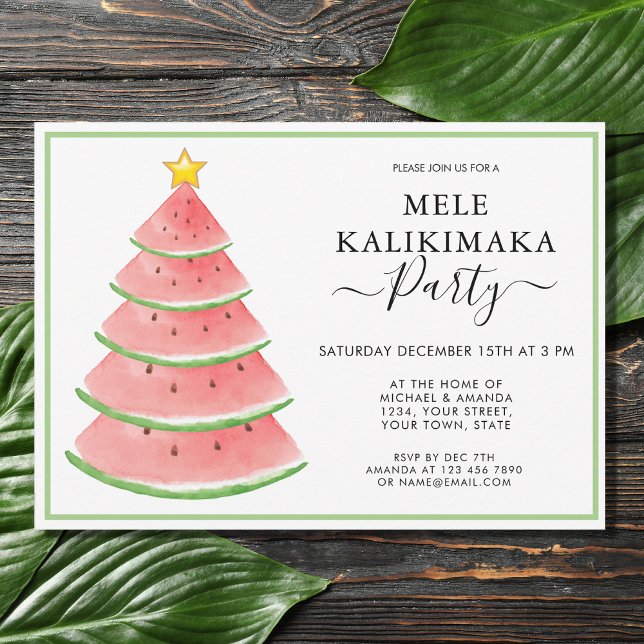 Convite Festa de Natal Mele Kalikimaka (Criador carregado)
