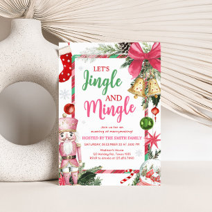 Convite Festa de Natal Merrymaking Jingle e Mingle
