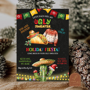 Convite Festa de Natal mexicana do Sweater Taco